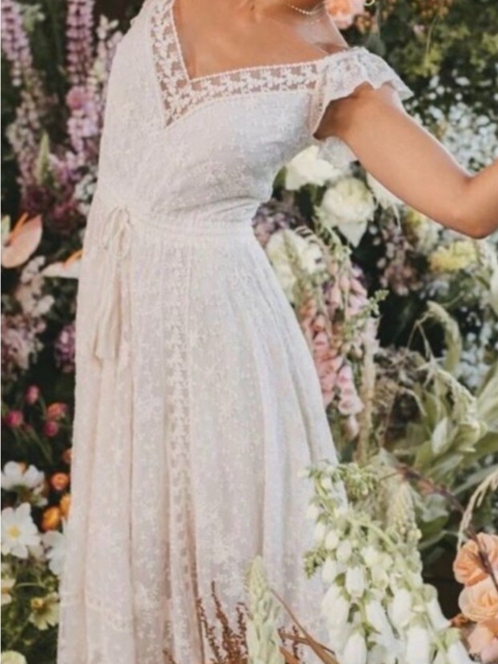 Spell le gauze Kerchief lace dress